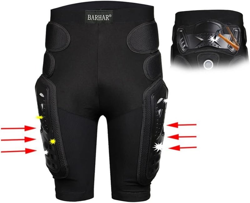 BARHAR Protective Armor Pants Hockey Knight Gear for Motorcycle Motocross Racing Ski Protect Pads Sports HIPS Legs (XX-Large) - Image 4